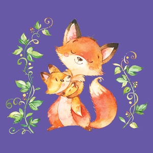 Postcard foxes