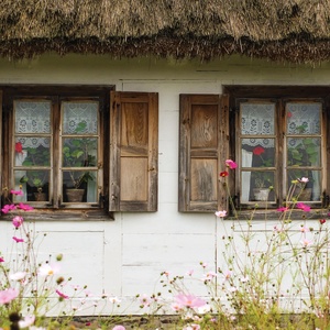 Postcard polish country cottage