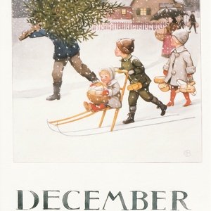 Collection months by elsa beskow - december