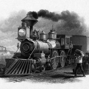 Postcard locomotive