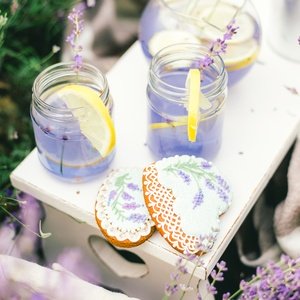 Postcard homemade lavender lemonade