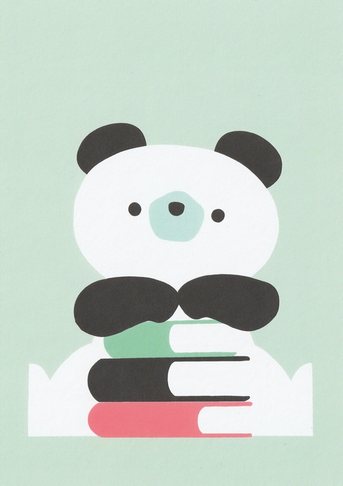 panda and books - picture 1
