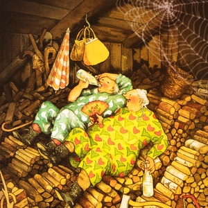 Collection old ladies - in the woodshed