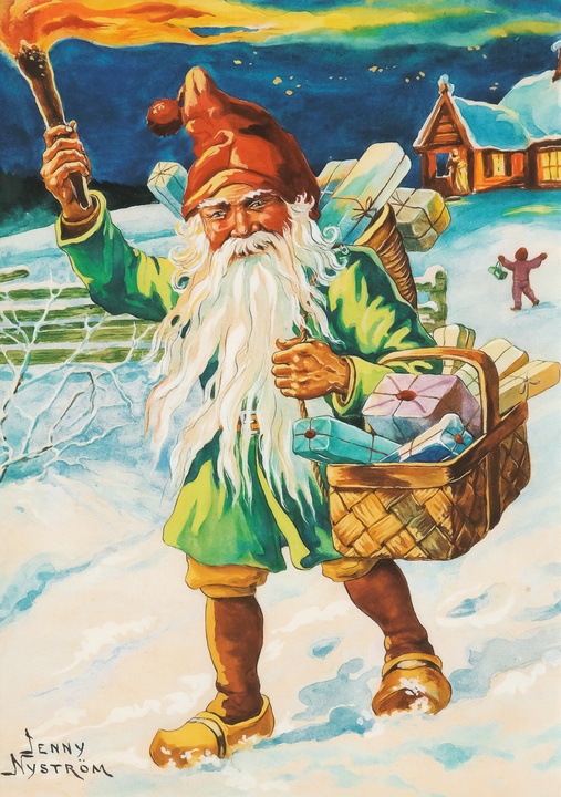 gnome with christmas gifts - picture 1