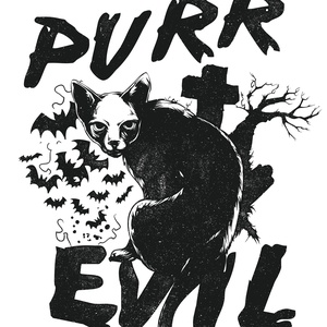 Postcard purr evil