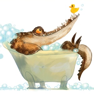 crocodile in bath - picture 1