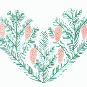 Collection hearts of nature - spruce heart