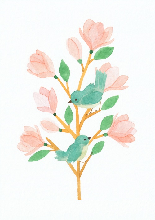 gałązka magnolii - zdjęcie 1