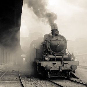 Postcard steam train