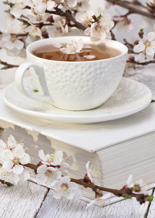 herbata z kwiatem wiśni - zdjęcie 1