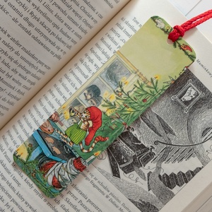 Pocztówka świąteczny findus - zakładka do książki