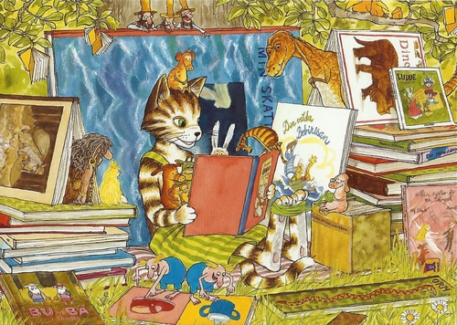 findus reads a book - picture 1