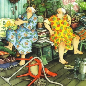Collection old ladies - tidying up