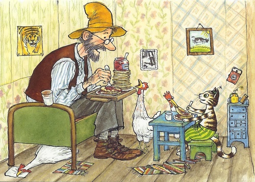 pettson and findus eating pancakes - picture 1
