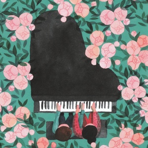 Postcard grand piano