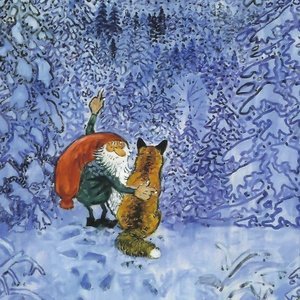 Postcard gnome and fox
